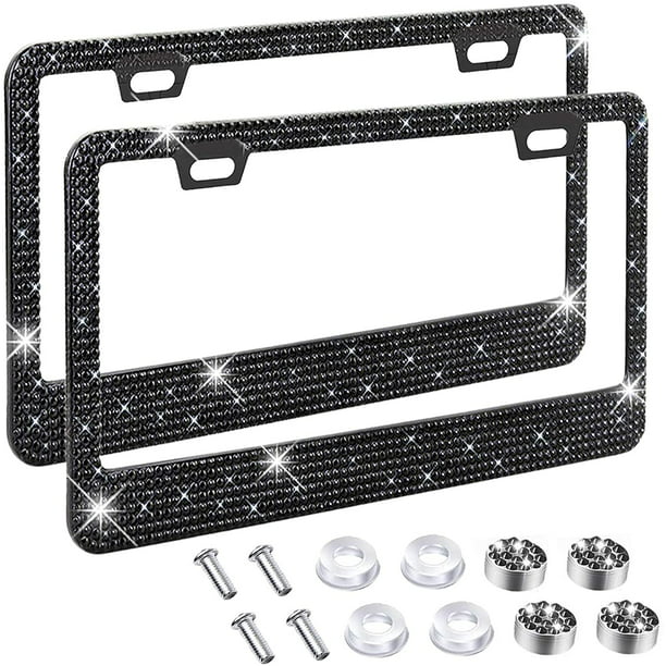Fit Sorento Polished Stainless Steel License Plate Frame with Caps 